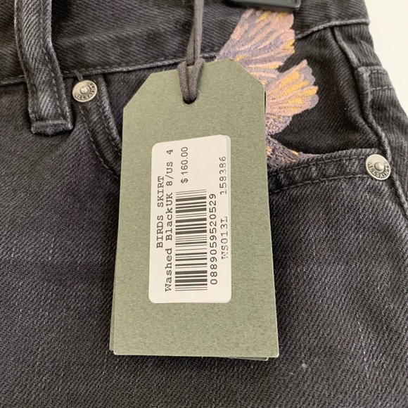 Allsaints Bird-embroidered Denim Skirt - Picture 8 of 8